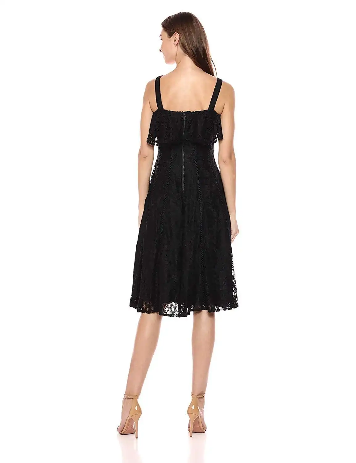 Taylor - 9737M Ruffled Panel Lace A-Line Dress 2 Taylor - 9737M Ruffled Panel Lace A-Line Dress - Image 2