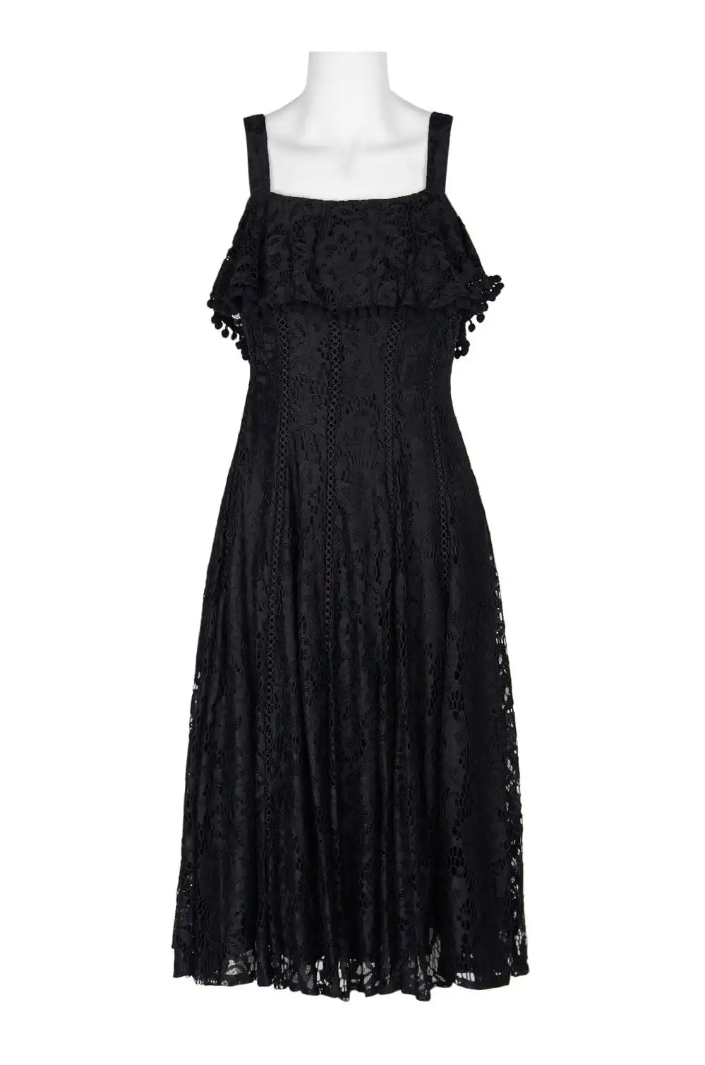 Taylor - 9737M Ruffled Panel Lace A-Line Dress 3 Taylor - 9737M Ruffled Panel Lace A-Line Dress - Image 3