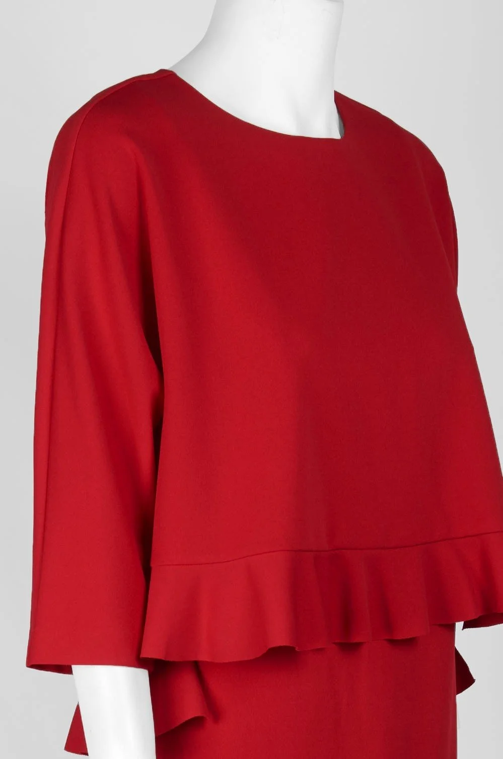 Taylor - 9859M Quarter Sleeve Ruffle-Trimmed Popover Dress 5 Taylor - 9859M Quarter Sleeve Ruffle-Trimmed Popover Dress - Image 5