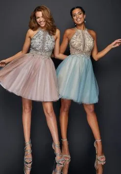 Terani Couture - 1821H7929 Floral Beaded Illusion Paneled Halter Dress -Hot Sale WEDDING Store terani couture 1821h7929 floral beaded illusion paneled halter dress homecoming dresses 0 blush silver 28867729784915 scaled