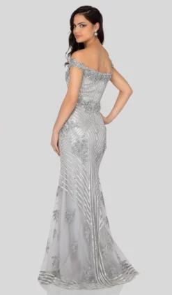 Terani Couture - 1912GL9572 Sparkling Off Shoulder Slit Evening Gown -Hot Sale WEDDING Store terani couture 1912gl9572 sparkling off shoulder slit evening gown evening dresses 6932151828563