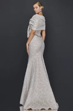 Terani Couture - 1921M0726 Embroidered Wrap Detailed Trumpet Dress -Hot Sale WEDDING Store terani couture 1921m0726 embroidered wrap detailed trumpet dress mother of the bride dresses 28840927723603