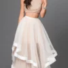 Terani Couture - Beaded Crop Top And Ruffled Mesh Skirt Long Gown Ensemble 151P0102A