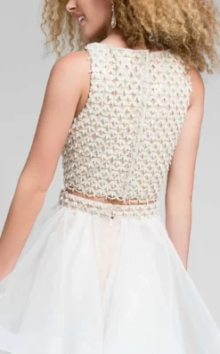 Terani Couture - Crochet-inspired Bateau Neck Two-piece A-line Dress 1711P2688 -Hot Sale WEDDING Store terani couture crochet inspired bateau neck two piece a line dress 1711p2688 special occasion dress 5521628725305