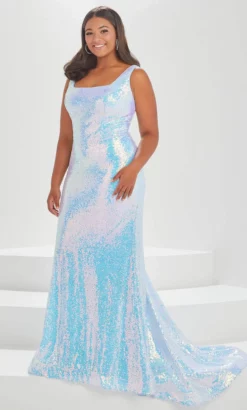 Tiffany Designs By Christina Wu 16037 - Sequined Sheath Prom Gown