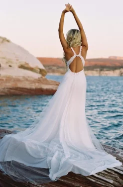 Wilderly Bride By Allure Bridals - Lace V-Neck A-Line Gown F194 - 1 Pc Sand/Champagne/Ivory In Size 10 Available -Hot Sale WEDDING Store wilderly bride by allure bridals lace v neck a line gown f194 1 pc sand champagne ivory in size 10 available ccsale 10 sand champagne ivory 28847159050323