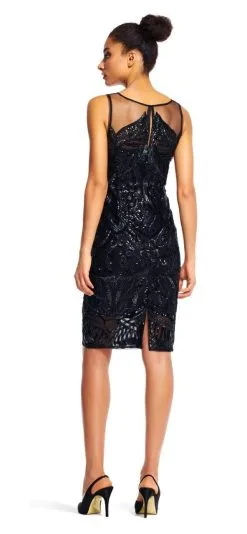 Adrianna Papell Sequined Illusion Bateau Sheath Dress AP1E200464 - 1 Pc Black In Size 14P Available 7 Adrianna Papell Sequined Illusion Bateau Sheath Dress AP1E200464 - 1 Pc Black In Size 14P Available -Hot Sale WEDDING Store adrianna papell sequined illusion bateau sheath dress ap1e200464 1 pc black in size 14p available ccsale 14p black 28932111368275