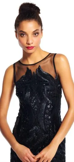 Adrianna Papell Sequined Illusion Bateau Sheath Dress AP1E200464 - 1 Pc Black In Size 14P Available 8 Adrianna Papell Sequined Illusion Bateau Sheath Dress AP1E200464 - 1 Pc Black In Size 14P Available -Hot Sale WEDDING Store adrianna papell sequined illusion bateau sheath dress ap1e200464 1 pc black in size 14p available ccsale 14p black 28932112711763