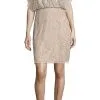 Aidan Mattox - Sequined V-Neck Blouson Short Dress MD1E200692 - 1 Pc Silver In Size 0 Available