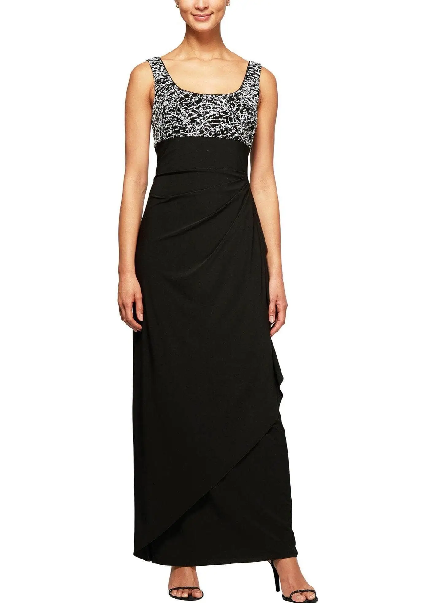 Alex Evenings - 2211421 Square Neck Printed Column Dress 2 Alex Evenings - 2211421 Square Neck Printed Column Dress - Image 2