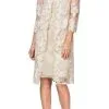 Alex Evenings - 81122337 Embroidered Lace Jacket Midi Dress