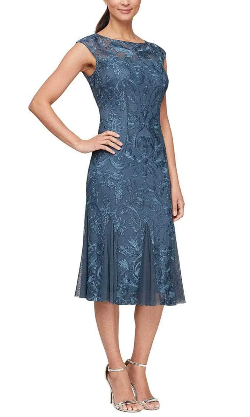 Alex Evenings - 84171150 Sleeveless Fit & Flare Knee-Length Dress 1 Alex Evenings - 84171150 Sleeveless Fit & Flare Knee-Length Dress