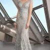 Alexander By Daymor - Short Sleeve Illusion Bateau Lace Gown 1189