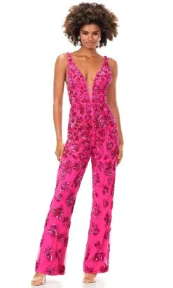 Ashley Lauren 11355 - Sequined Sleeveless Jumpsuit 14 Ashley Lauren 11355 - Sequined Sleeveless Jumpsuit -Hot Sale WEDDING Store ashley lauren 11355 sequined sleeveless jumpsuit special occasion dress 0 neon pink 31692675219539