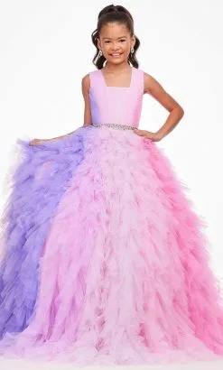 Ashley Lauren 8137 - Square Neck Ruffled Tricolored Dress -Hot Sale WEDDING Store ashley lauren 8137 square neck ruffled tricolored dress special occasion dress 4 pink multi 31694971371603