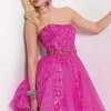 Blush By Alexia Designs Blush - Strapless Cocktail Dress With Embellished Waistband 9430