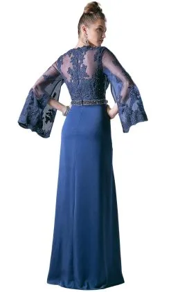 Cinderella Divine - CR771 Embellished Scalloped V-neck Sheath Dress -Hot Sale WEDDING Store cinderella divine cr771 embellished scalloped v neck sheath dress special occasion dress 13746160795731