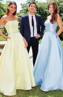 Clarisse - 3739 Strapless Mikado Prom Gown With Crystal Belt - 1 Pc Pale Blue In Size 24 Available -Hot Sale WEDDING Store clarisse 3739 strapless mikado prom gown with crystal belt 1 pc pale blue in size 24 available ccsale 24 pale blue 14234295894099