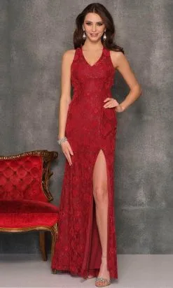 Dave & Johnny 10672 - Floral Sleeveless Long Dress