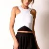 Donna Mizani Racer Front Crop Top