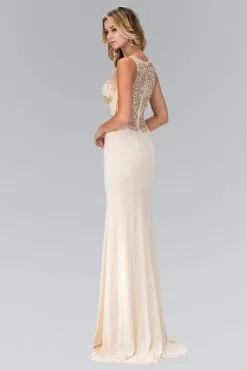 Elizabeth K - GL1322 Bead Embellished Illusion Bateau Neck Gown -Hot Sale WEDDING Store elizabeth k gl1322 bead embellished illusion bateau neck gown special occasion dress 5412569382969