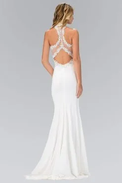 Elizabeth K - GL1356 Lace Illusion Cutout Sheath Gown -Hot Sale WEDDING Store elizabeth k gl1356 lace illusion cutout sheath gown special occasion dress 5412394958905