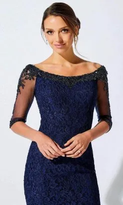 Ivonne D By Mon Cheri – 221D52 Embroidered Bateau Neck Evening Dress -Hot Sale WEDDING Store ivonne d by mon cheri 221d52 embroidered bateau neck evening dress mother of the bride dresses 32351326437459