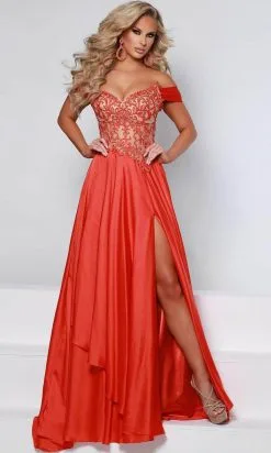 Johnathan Kayne 2554 - Embroidered Strapless Evening Dress -Hot Sale WEDDING Store johnathan kayne 2554 embroidered strapless evening dress evening dress 00 orange 31045519016019