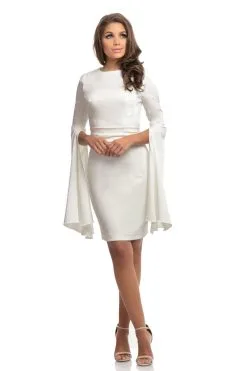 Johnathan Kayne - 9021 Split Bell Sleeves Short Fitted Dress