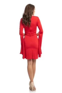 Johnathan Kayne - 9021 Split Bell Sleeves Short Fitted Dress -Hot Sale WEDDING Store johnathan kayne 9021 split bell sleeves short fitted dress special occasion dress 6944351092819