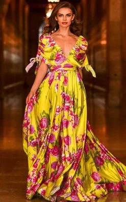 Jovani - 04176 Ruched Sleeve Printed Flowy Dress 7 Jovani - 04176 Ruched Sleeve Printed Flowy Dress -Hot Sale WEDDING Store jovani 04176 ruched sleeve printed flowy dress wedding guest 29817405866067