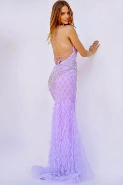 Jovani 08550 - Beaded Feather Fringe Formal Dress -Hot Sale WEDDING Store jovani 08550 beaded feather fringe formal dress prom dresses 32386792259667 scaled