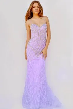 Jovani 08550 - Beaded Feather Fringe Formal Dress -Hot Sale WEDDING Store jovani 08550 beaded feather fringe formal dress prom dresses 32386792325203 scaled
