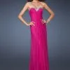 La Femme 18543 Crystal Trimmed Strapless Sweetheart Empire Gown
