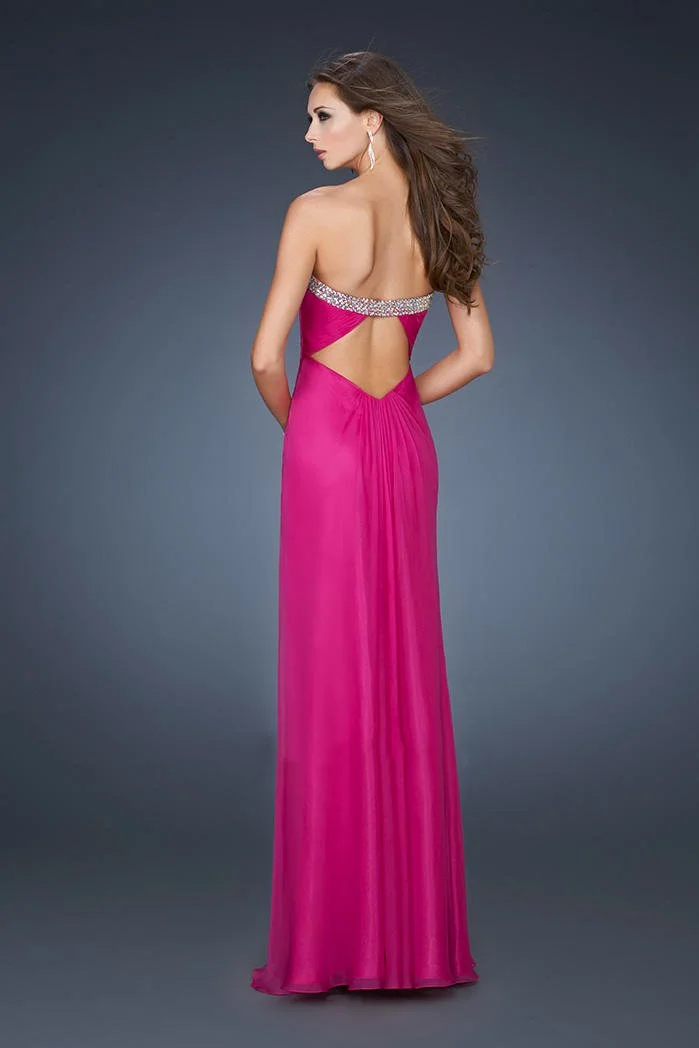 La Femme 18543 Crystal Trimmed Strapless Sweetheart Empire Gown 2 La Femme 18543 Crystal Trimmed Strapless Sweetheart Empire Gown - Image 2