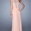 La Femme - 21214SC Chiffon Sweetheart Prom Dress - 1 Pc Blush In Size 0 Available