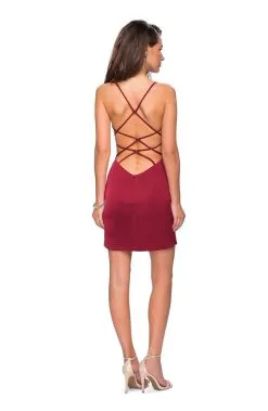 La Femme - 26638 Sexy Strappy Back Short Cocktail Dress -Hot Sale WEDDING Store la femme 26638 sexy strappy back short cocktail dress special occasion dress 5511631241273