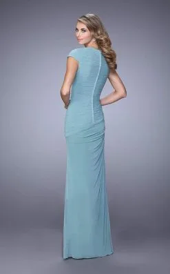 La Femme - Ruched Sweetheart Fitted Cap Sleeves Dress 21694SC - 1 Pc Meadown In Size 4 Available -Hot Sale WEDDING Store la femme ruched sweetheart fitted cap sleeves dress 21694sc 1 pc meadown in size 4 available ccsale 14088854601811