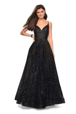 La Femme - Sparkling Sequin Sleeveless A-Line Dress 27199 - 1 Pc Silver In Size 6 Available -Hot Sale WEDDING Store la femme sparkling sequin sleeveless a line dress 27199 1 pc silver in size 6 available ccsale 16 black 10943410569299 scaled