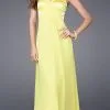 La Femme - Sweetheart Chiffon Dress In Yellow 14589SC - 1 Pc Yellow In Size 8 Available