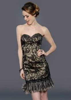 Lara Dresses - 21844 In Black/Nude