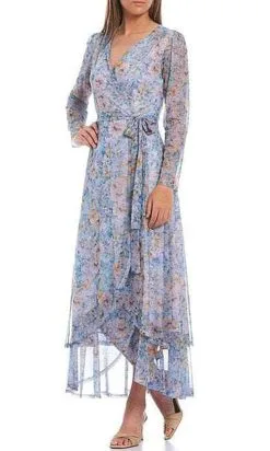 Laundry HT03D66 - Long Sleeves V-Neck Casual Dress