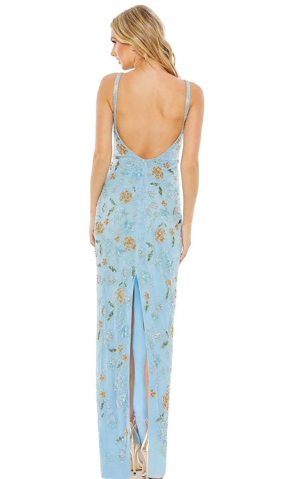 Mac Duggal 10808 - Square Neck Floral Evening Gown 2 Mac Duggal 10808 - Square Neck Floral Evening Gown - Image 2