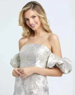 Mac Duggal Evening - 66996D Ruffled Sleeves Off-Shoulder Romper -Hot Sale WEDDING Store mac duggal evening 66996d ruffled sleeves off shoulder romper cocktail dresses 11765480685651