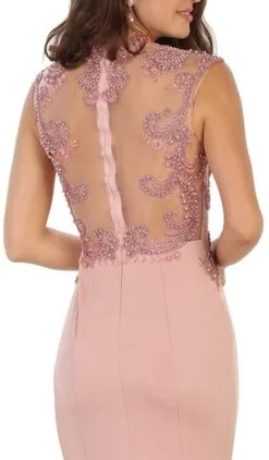 May Queen - RQ7534 Beaded Queen Anne Mermaid Gown -Hot Sale WEDDING Store may queen rq7534 beaded queen anne mermaid gown special occasion dress 7260308897875