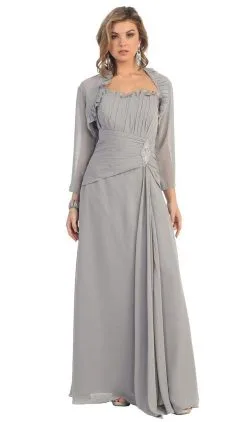 May Queen - Strapless Pleated Mother Of The Bride Gown With Bolero -Hot Sale WEDDING Store may queen strapless pleated mother of the bride gown with bolero mother of the bride dresses 5657305120825