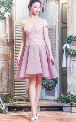 MNM Couture - Gorgeous Off-Shoulder Cocktail Dress K3505