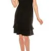 Nine West - 10789352 V-Neck Sheath Knee-Length Dress