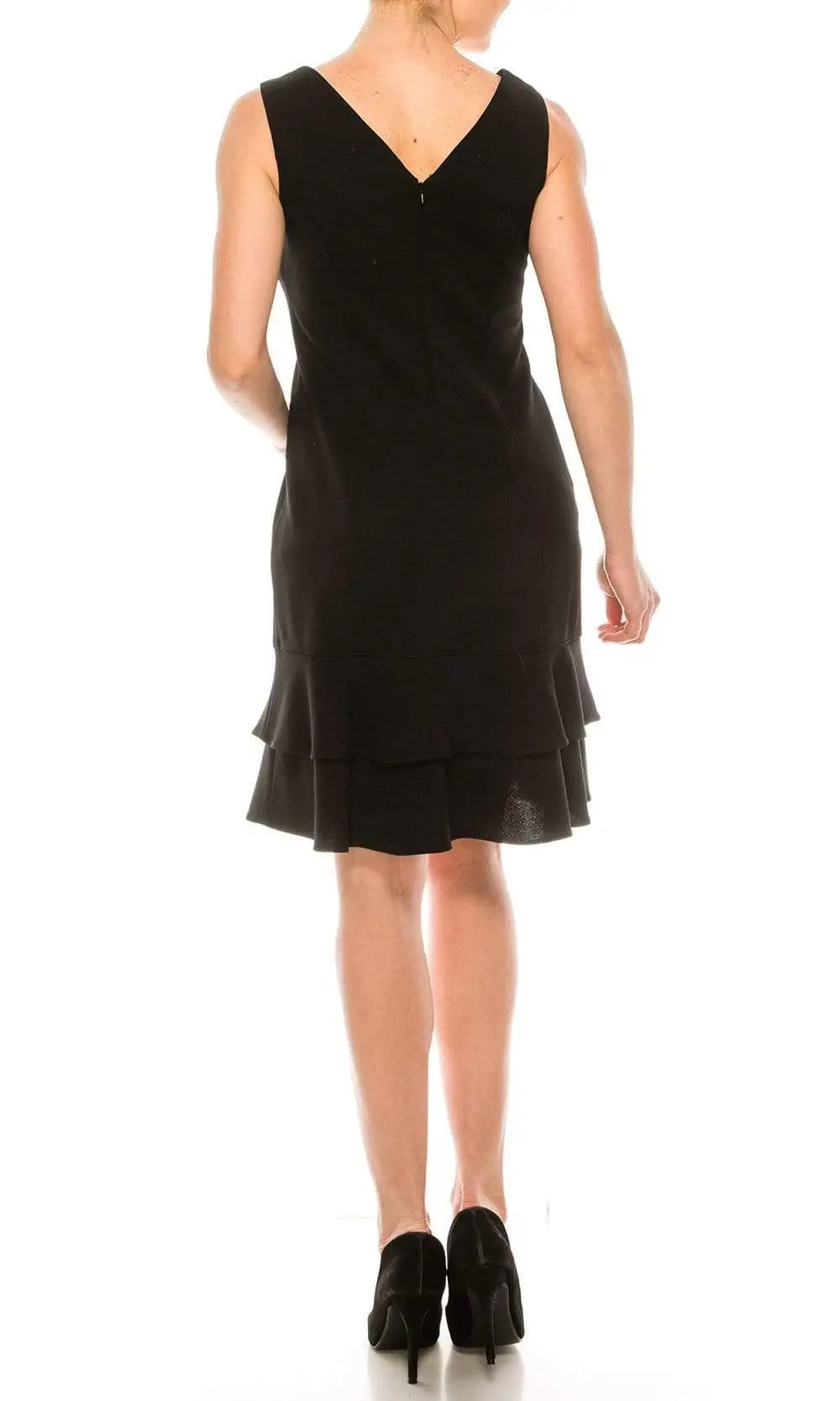Nine West - 10789352 V-Neck Sheath Knee-Length Dress 2 Nine West - 10789352 V-Neck Sheath Knee-Length Dress - Image 2