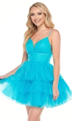 Rachel Allan - 40035 Sleeveless Fit And Flare Tulle Tiered Tulle Dress -Hot Sale WEDDING Store rachel allan 40035 sleeveless fit and flare tulle tiered tulle dress special occasion dress 0 neon turquoise 14557330014291